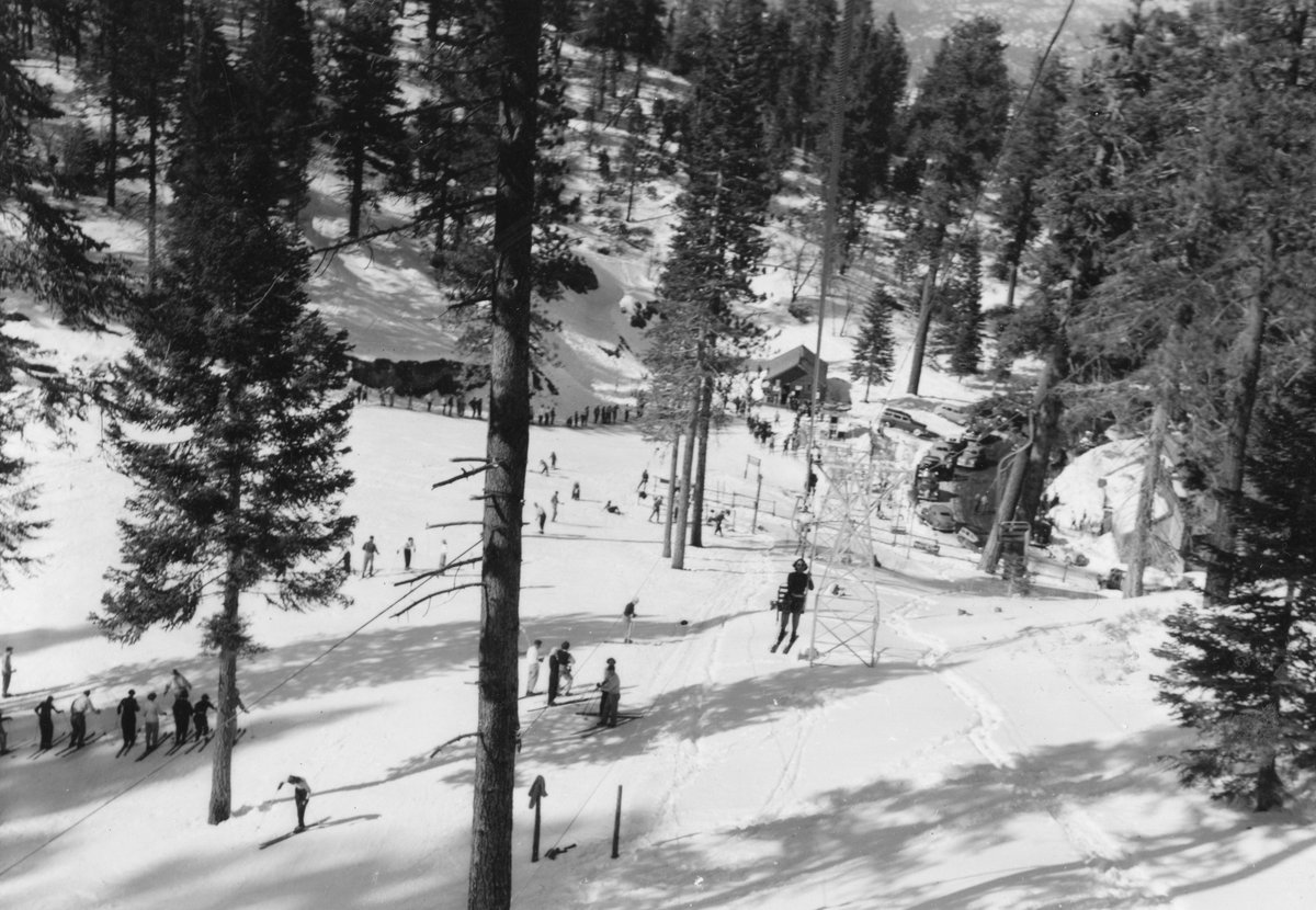 NARiverside's tweet photo. The ski slopes are calling to us on this #RecDay and #BigBear and #SnowBowl have been providing a perfect locale to get our fitness on for decades. Here are images from Big Bear in 1951 and Arizona Snowbowl in 1966. https://t.co/B80B7mW3vp