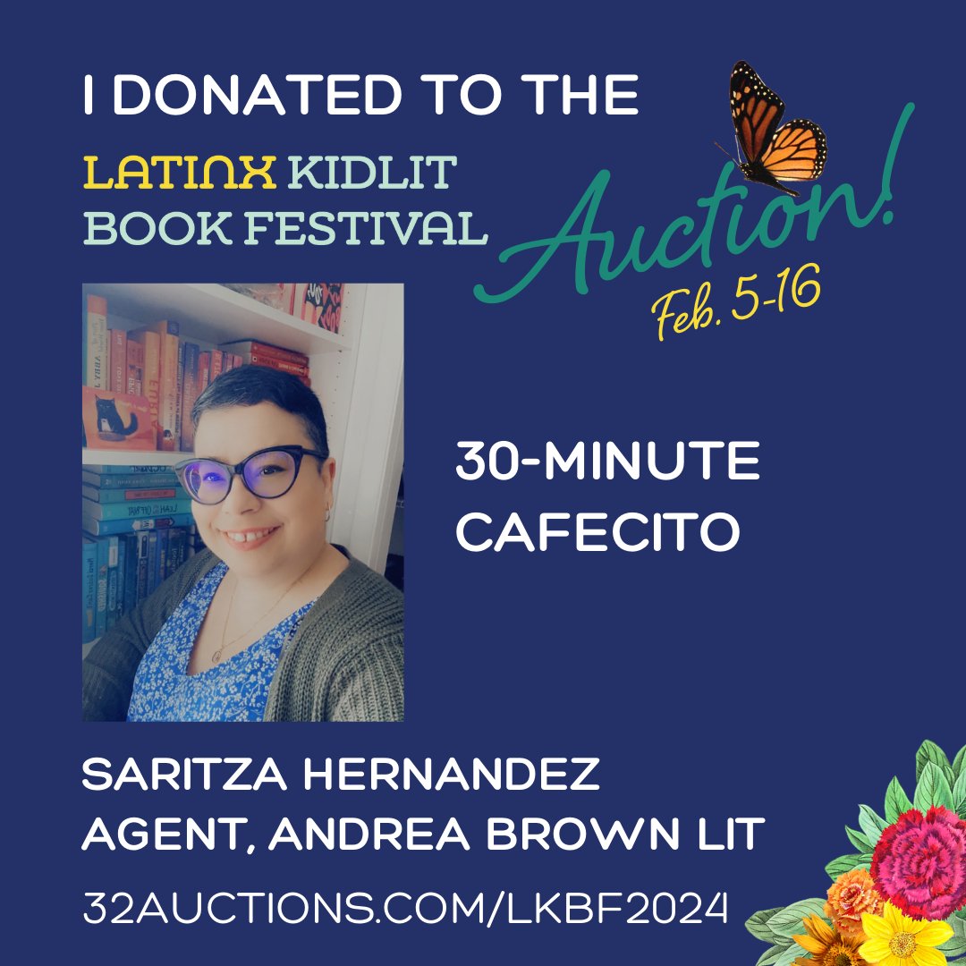 The #lkbf24 Publishing Auction is LIVE! You can bid on some amazing items, including a 30 min Ask-Me-Anything video call with me! 

32auctions.com/organizations/…

Don't miss the chance to bid and support @Latinxkidlitbf. Auction closes 2/16!