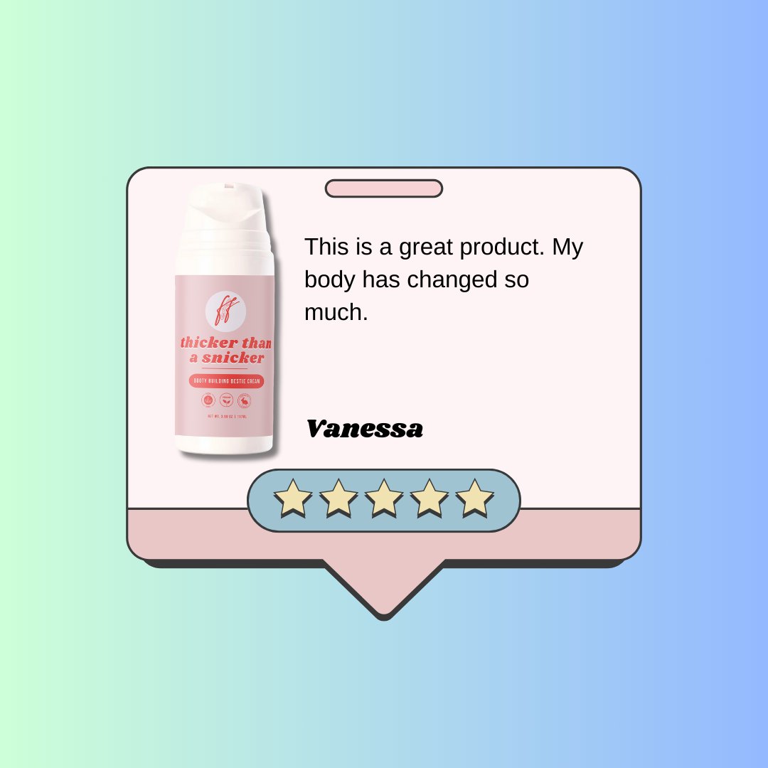 Baby listen...we LOVE reviews! Have you tried our #thickerthanasnicker cream yet?! If not...why not?! If you have tell us what you LOVE about it? Comment below 👇