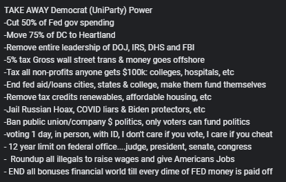 TawkVent's tweet photo. @Techno_Fog 1) shame the DOJ is 100% corrupt
2) shame the @GOP funds 100% corrupt Democrats

#betterplan #DefundUniparty https://t.co/U7EmZaqqhn