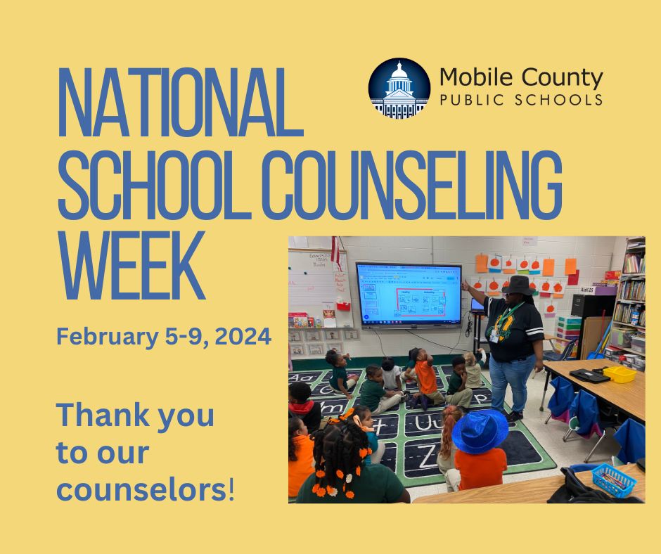 This is National School Counseling Week! Did you know that MCPSS now has at least one counselor at every school in the district? We are so thankful for our counselors and the important work that they do to help our students. #AimForExcellence #LearningLeading