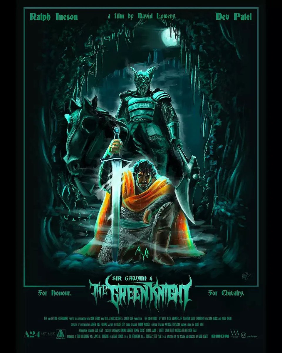 Fantastic poster for The Green Knight by Hyam Cacerez

#TheGreenKnight #A24