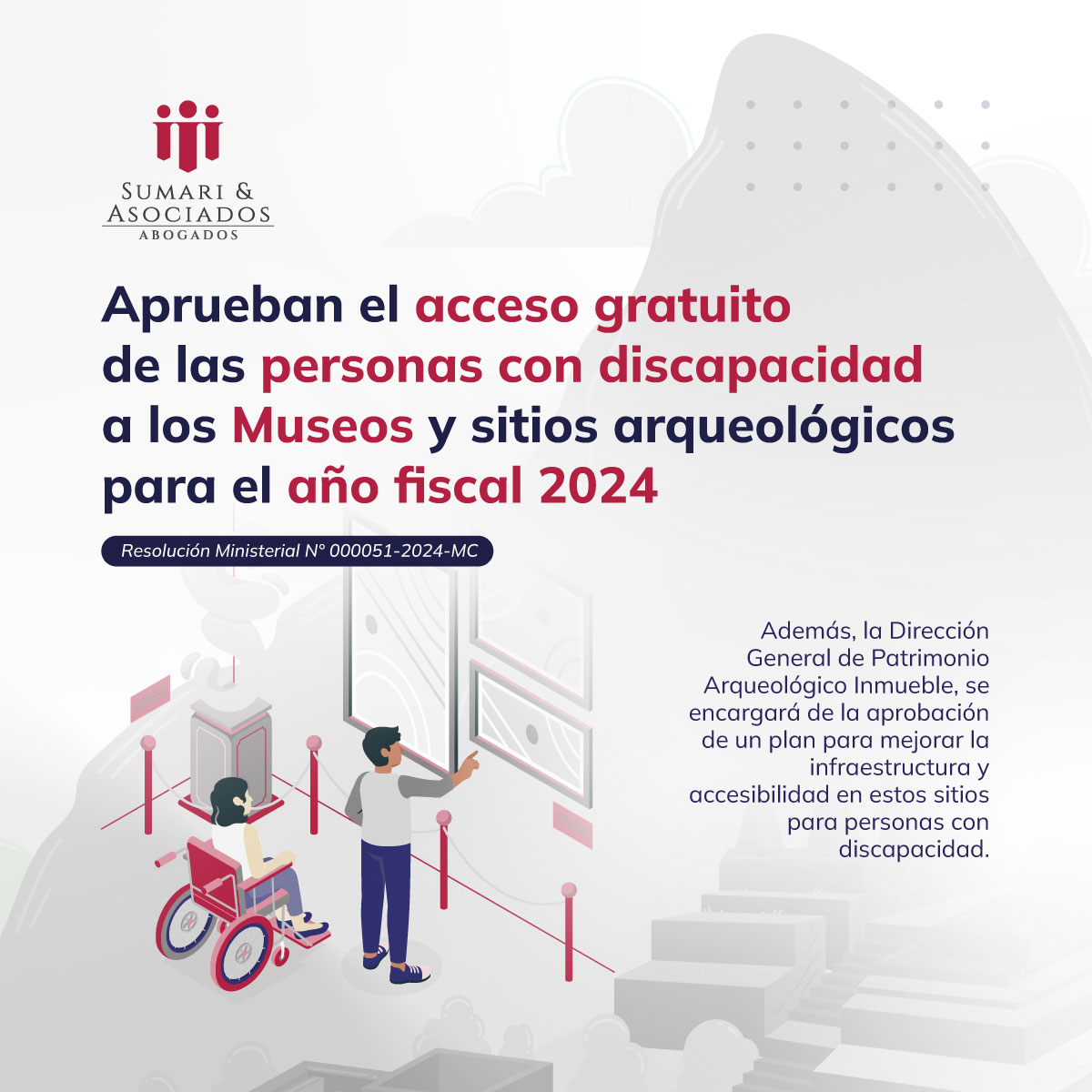 SumariAsociados's tweet photo. 🔸#MinisterioDeCultura |  La iniciativa busca fortalecer la accesibilidad de este grupo poblacional a estos centros culturales.
#SumariyAsociados #SumariAsociados #AbogadosPeru #PersonasConDiscapacidad #discapacidad #museosgratis #museosperú #CentrosCulturales #Perú https://t.co/kLbHabQLpH