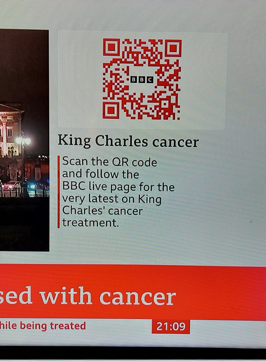 You okay, babe? You've barely scanned your King Charles cancer QR code.