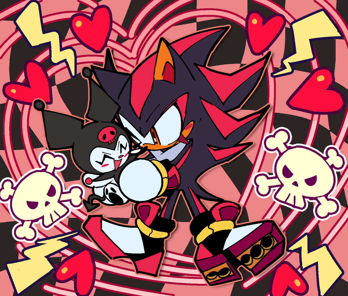 Kirby_Popstar_'s tweet photo. Shadow and Kuromi! (Commission) https://t.co/RJdQJVLY7n