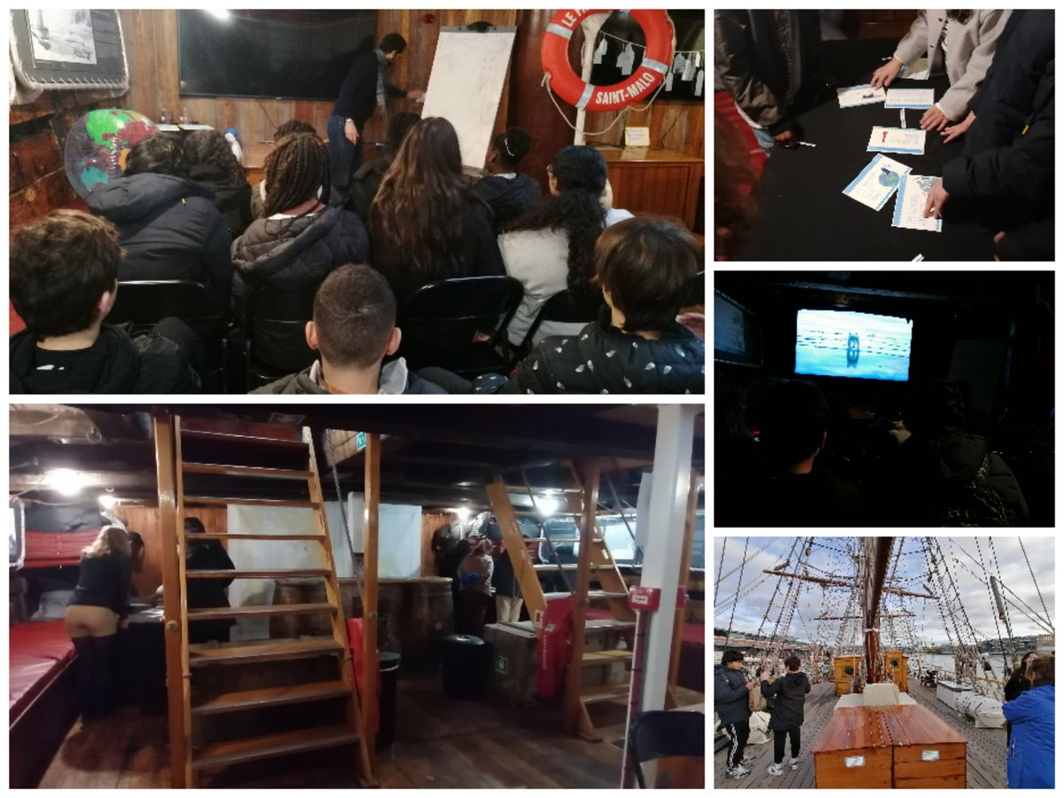 Sensibiliser les élèves clg #CamilleClaudel Rouen  réchauffemnt climatique et aux dérèglements envirnmntx. #CESCE, #parcourscitoyen #EED  "Le Français, témoin des pôles »« Qd on cmnce à agir, l’espoir est partt. Alrs, au lieu d’attendre l’espoir, cherchez l’action.» (G.Thunberg)