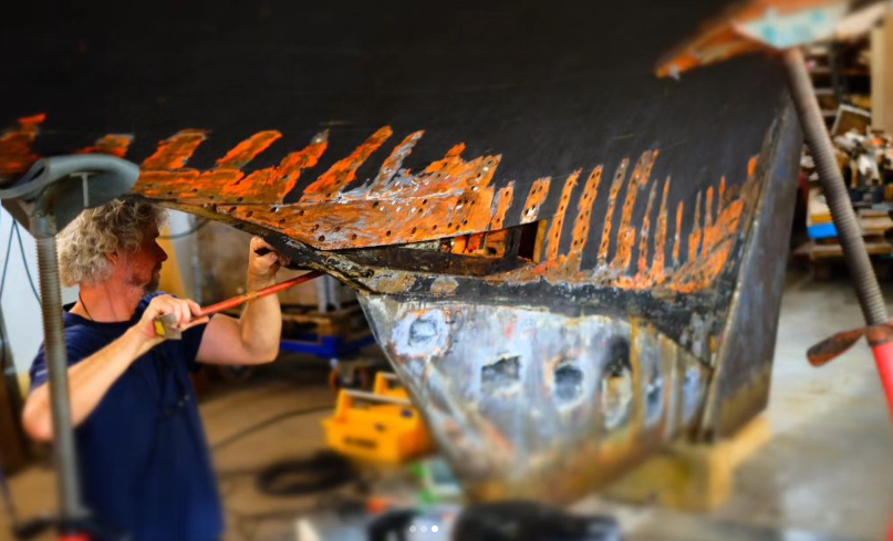 WESTSYSTEMEPOXY's tweet photo. This is Aziza, an SK 40 yacht. 'Stockholms båtsnickeri' changed her keel plank and removed the dead wood, using G/Flex® for the structural upgrades. 🛠️ ⛵

Original post: https://t.co/LnZ6bAdJBC 

#westsystemepoxy #classicyachts #woodenboatrestoration https://t.co/Ps7o0FvbKE