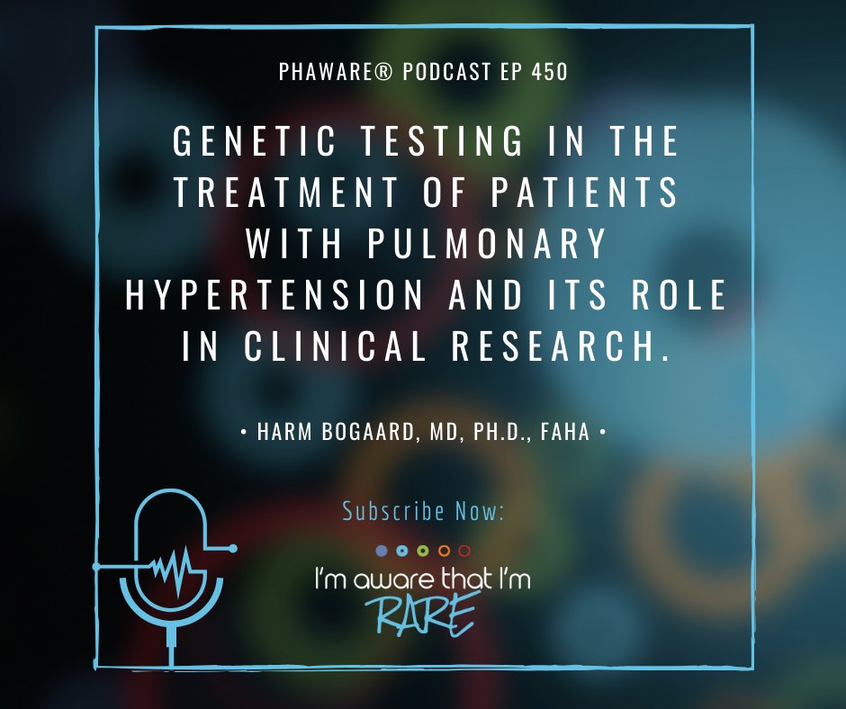phaware's tweet photo. Harm Bogaard, MD, Ph.D., FAHA discusses the role of genetic testing in the treatment of patients with #pulmonaryhypertension at its role in clinical research. phaware® interview 450 Listen, Like and Subscribe. Link in bio #phaware #podcast #pulmonary #lungs #pah #phawareMD https://t.co/djEvYryyiq