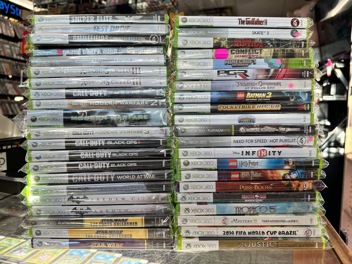 BoomBoomGames85's tweet image. 🎮Our Xbox 360 section got a little bit bigger today! If you’re looking for a specific game, shoot us a pm!🎮

•Hours &amp;amp; Location•
306 Boston Rd, North Billerica, MA
978-294-2114
Monday - Saturday 10:30am-9pm
Sunday-10am-6pm
BoomBoomGames.com(currently under construction)