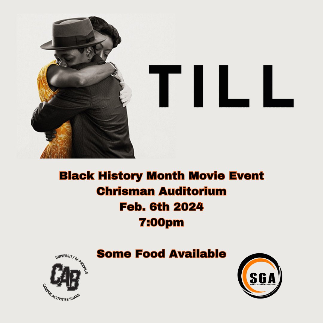 Tomorrow there will be a screening of "TILL" in Chrisman Auditorium.