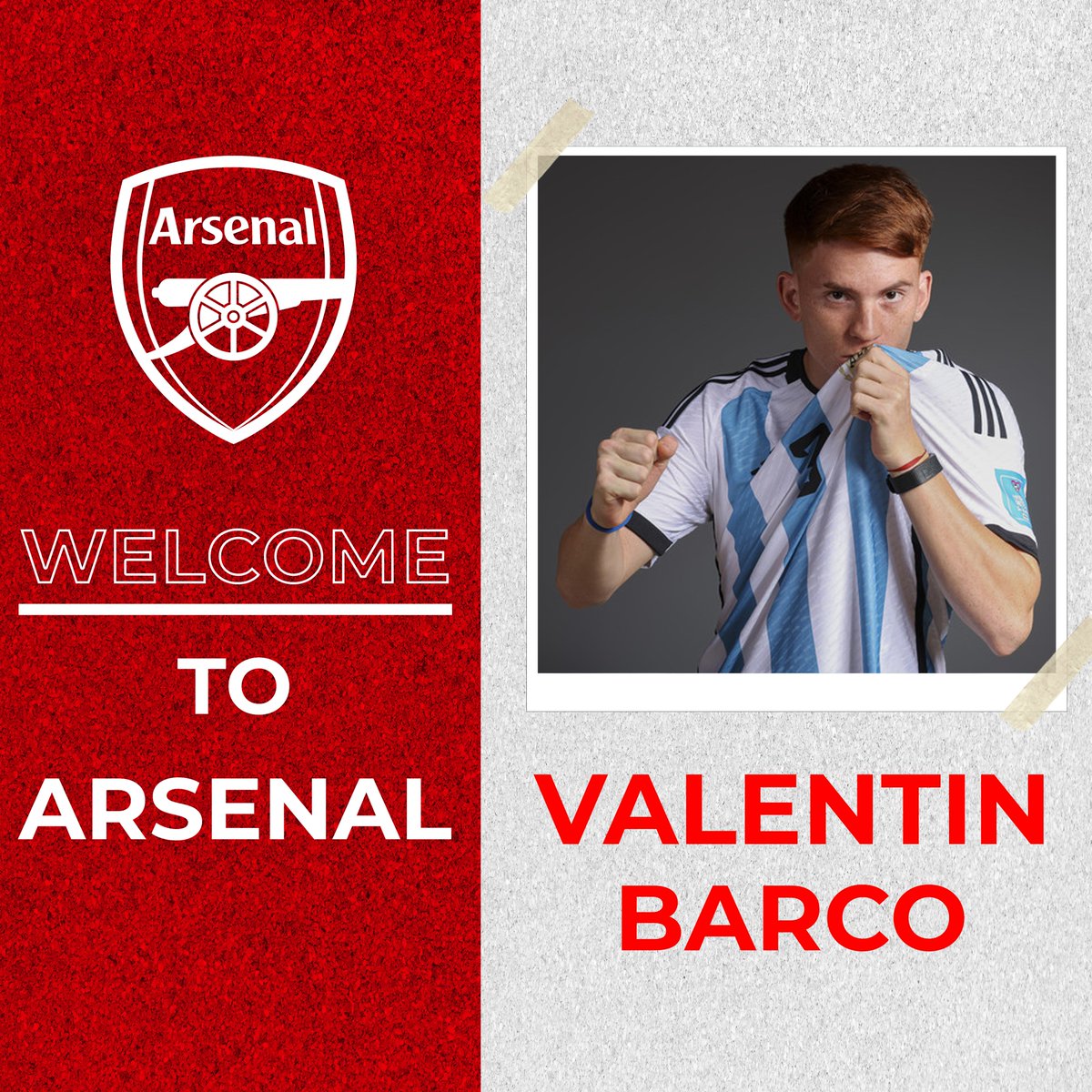 ArsenalUnifut's tweet photo. Valentin Barco viene del Brigthon a cesion de 1 Año con opcion de compra obligatoria de 7M.

#WelcomeToGunners https://t.co/eKFxZ9ztAa