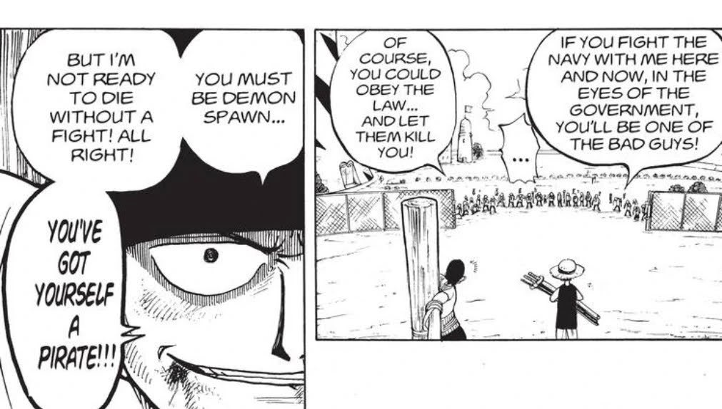 MarcoGrandFleet's tweet photo. #OPSPOILERS #OPLeaks
The Pirate Hunter Zoro Agreed To Join Luffy’s Crew ‼️ https://t.co/OJzusdY8n1