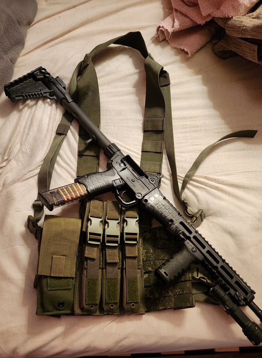 Had this old digiflora chest rig laying around. Finally got some extended glock mags and now it's set up for my Sub2000