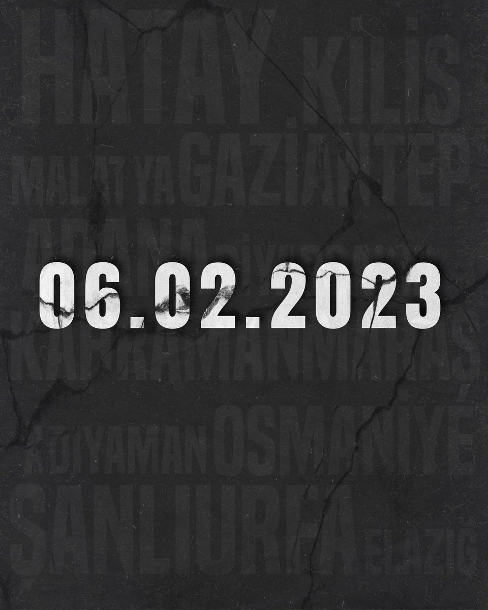“Unutmadık, Unutmayacağız”

#6subat2023 #DepremiUnutma #Hatay #deprem