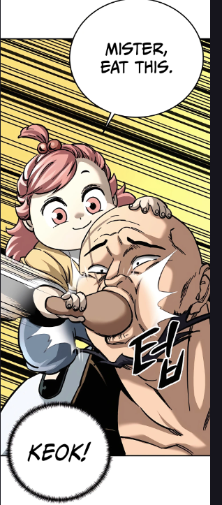 Manwha of the day: A baby OP ESP just teleport a chicken leg to the bar bully