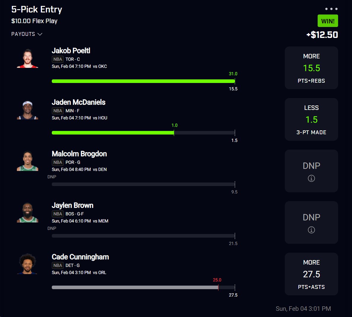 DefiantPicks's tweet image. Recap of yesterday's picks 👇

The ladder challenge slip went 1/2, starting us back over today

6-leg slip went 5/6 cashing for 2x 
5-leg slip went 2/3 cashing for 1.25x

I'm going to post slips for today's games in about an hour. Let's get some solid cashes today 💰

Check out…