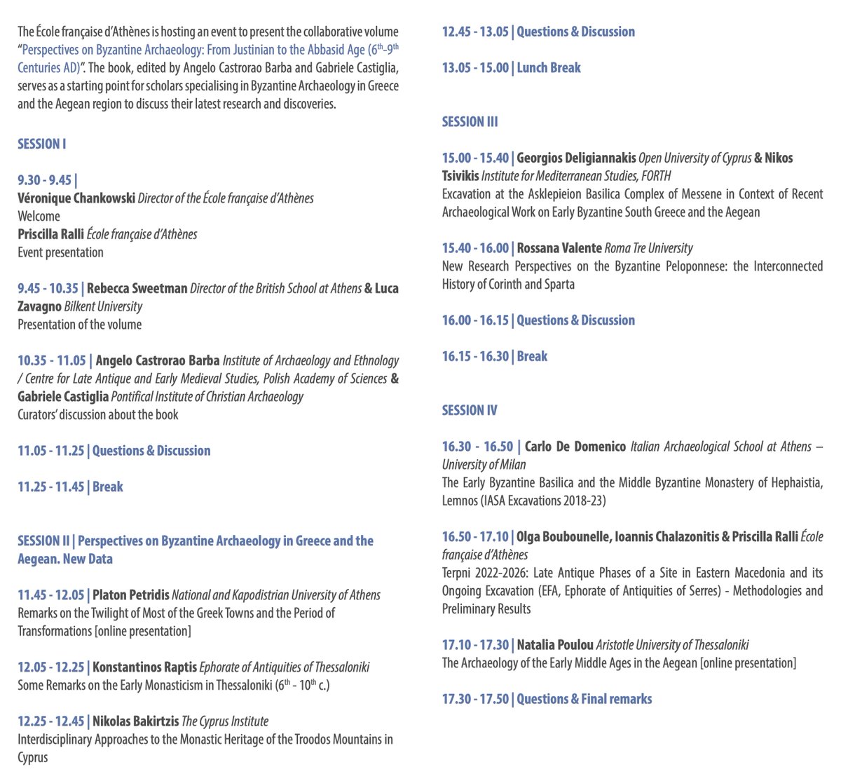 Nikos Tsivikis (@nikostsivikis) on Twitter photo Join us (Fri 9/2) as we present with George Deligiannakis the excavation of an Early and Middle #Byzantine church complex in #Messene #Peloponnese, an <a href="/IMS_Forth/">Institute for Mediterranean Studies</a> and <a href="/oucyprus/">OpenUniversityCyprus</a> research collaboration. @"Perspectives on Byzantine Archaeology in Greece and the Aegean" by <a href="/efathenes/">EFA</a> Join us (Fri 9/2) as we present with George Deligiannakis the excavation of an Early and Middle #Byzantine church complex in #Messene #Peloponnese, an <a href="/IMS_Forth/">Institute for Mediterranean Studies</a> and <a href="/oucyprus/">OpenUniversityCyprus</a> research collaboration. @"Perspectives on Byzantine Archaeology in Greece and the Aegean" by <a href="/efathenes/">EFA</a>