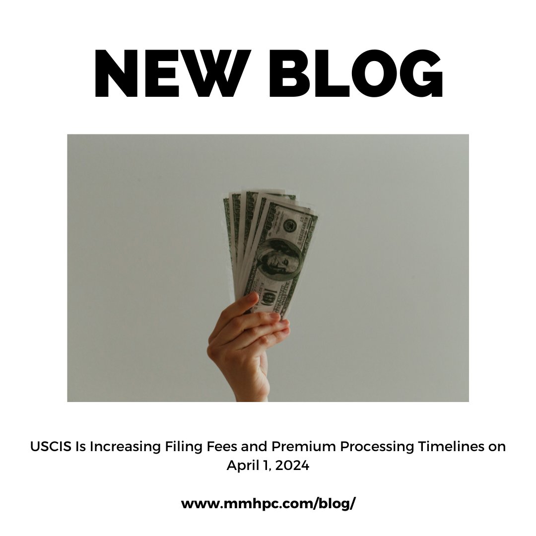MMHPC's tweet image. Explore the latest updates on USCIS Filing Fees and Premium Processing Timelines in our recent blog post by Attorney Amanda Rizzo.

#USCIS #filingfees #premiumprocessing

mmhpc.com/uscis-is-incre…