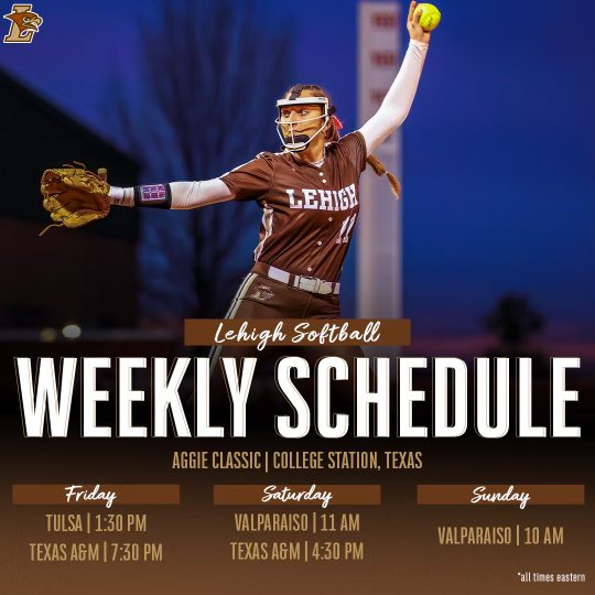 🗣️ It’s game week! 🥎 For the second straight season we’ll be opening up in SEC country! #GoLehigh #HawksFlyTogether