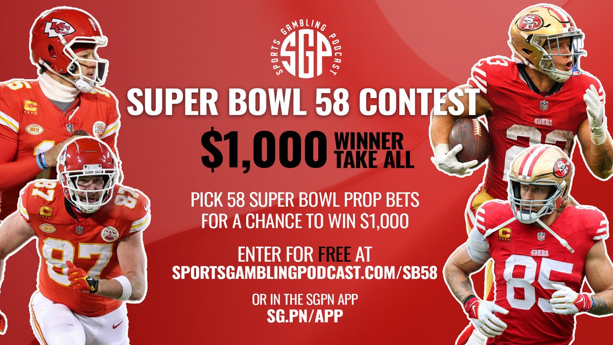 Giving away $1000 FOR FREE! #SuperBowlLVIII <a href="/GamblingPodcast/">Sports Gambling Podcast ™</a> 

sportsgamblingpodcast.com/sb58