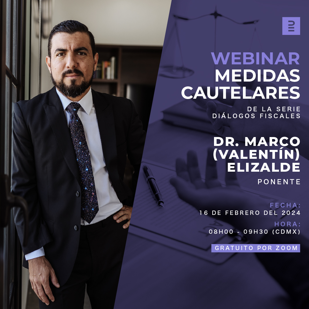 Pino Elizalde (@pinoelizalde) on Twitter photo Nuestro socio <a href="/valentingye/">Valentín Elizalde</a> participará como ponente en el webinar “Medidas cautelares” de la serie Diálogos Fiscales a realizarse este 16 de febrero de 08H00 a 09H30, organizado desde México por el instituto Inteli – Luris. Nuestro socio <a href="/valentingye/">Valentín Elizalde</a> participará como ponente en el webinar “Medidas cautelares” de la serie Diálogos Fiscales a realizarse este 16 de febrero de 08H00 a 09H30, organizado desde México por el instituto Inteli – Luris.