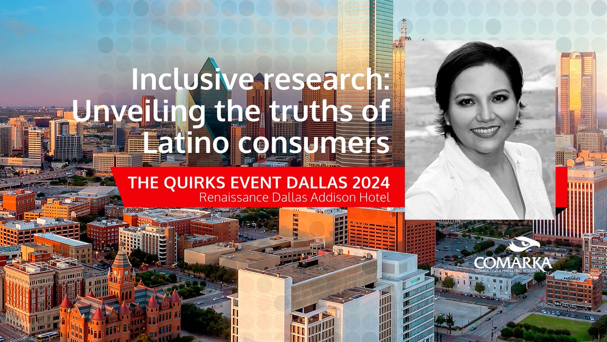 Are you attending the Quirks Event in Dallas? Meet me on Wednesday February 28 at 4:45 pm. I will present: Inclusive Research: Unveiling the truths of Latino consumers. We will discuss best practices and successful case studies. Join us!