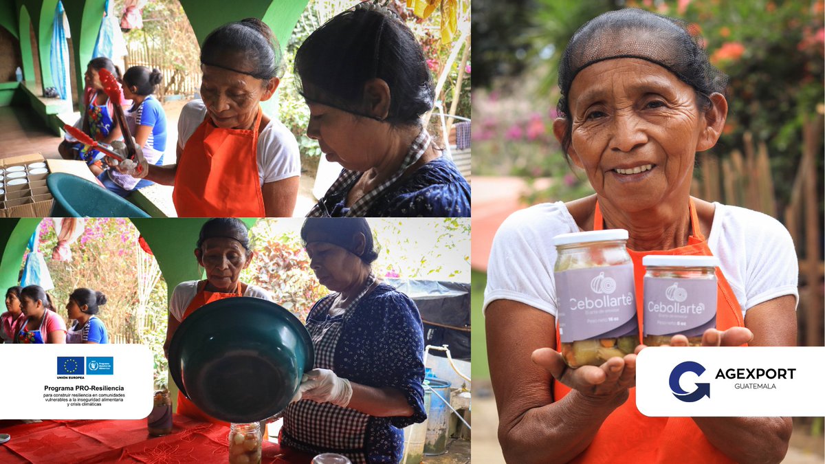 AlianzasAG's tweet photo. Grupo de mujeres continúan su elaboración de envasado de cebolla, como parte de su emprendimiento local en Peñascos, Chiquimula, con el apoyo del Programa #ProResiliencia, financiado por @UEGuatemala 🇪🇺 e implementado por @WFPGuatemala, en alianza con @AGEXPORTGT ✅ https://t.co/3XoCKVs0Kk
