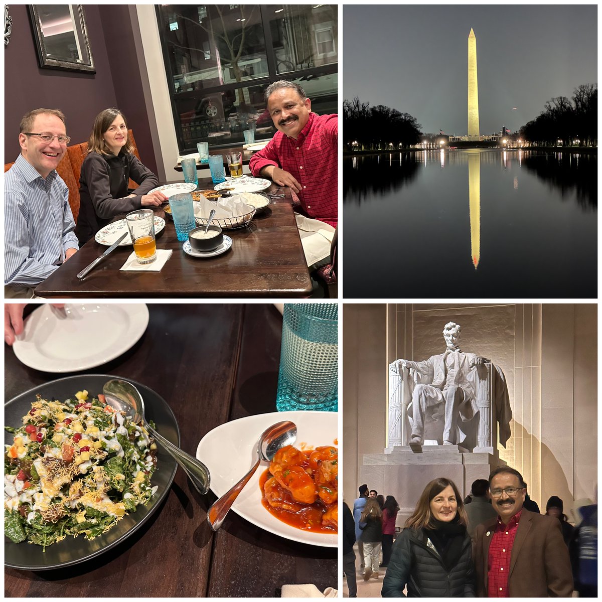 mmahesh1's tweet image. DC Diaries:

Visit to @LincolnMem or to @VVMF &amp;amp; catch #WashingtonMonument in #reflectingpool @washingtondc never tires

Walking in crispy cold evening w @aapmHQ colleague who is the vice-chair of Science Council Dr Ingrid Reiser was fantastic