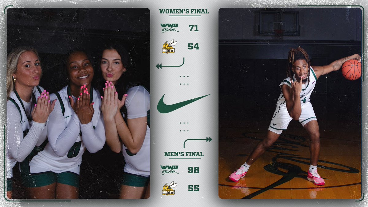 wwuowls's tweet photo. A pair of big road wins for @wwuowlsWBB and @wwuowlsMBB as they knock off Harris-Stowe.  Both teams are back in St. Louis on Thursday night to take on @UHSPEutectics at 5:30/7:30.
#TalonsUp #TheWoods https://t.co/SMzygWyalC