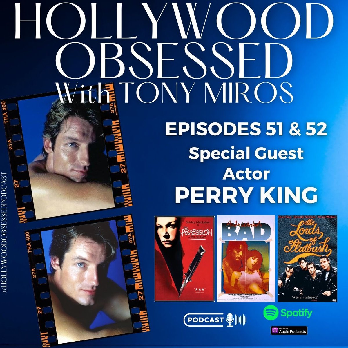 Have you listened to the two new episodes of @HLWDobsessed w legendary actor @theperryking yet? He tells host @tonymiros all about his film roles including #thelordsofflatbush & @TheDivideMovie! Listen now. #PerryKing 

hollywoodobsessedthepodcast.com/guests/perry-k…