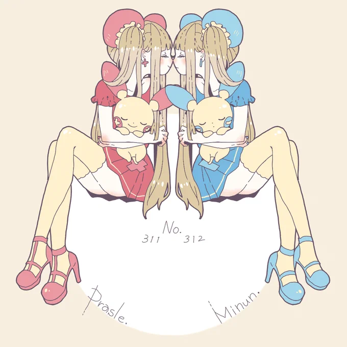 昔描いたポケモン擬人化FA、気に入ってる