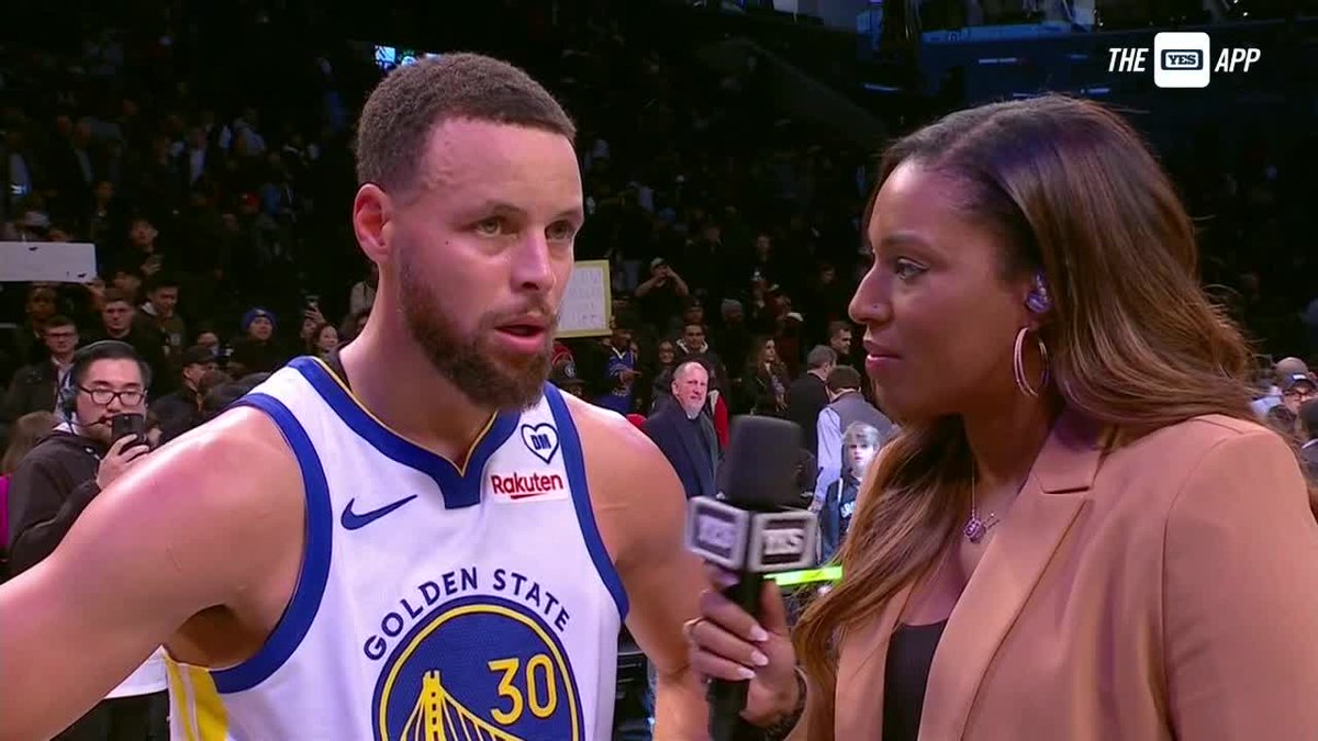 gswchris's tweet photo. idk if i ever seen a team's broadcast interview the opposing team's player after a loss lmao https://t.co/hPyvUzlaFn