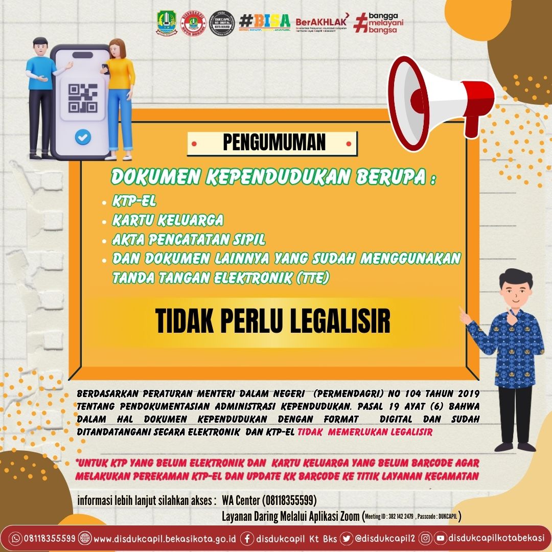 Haii sominduk, disimak yah info terkait legalisir dokumen adminduk