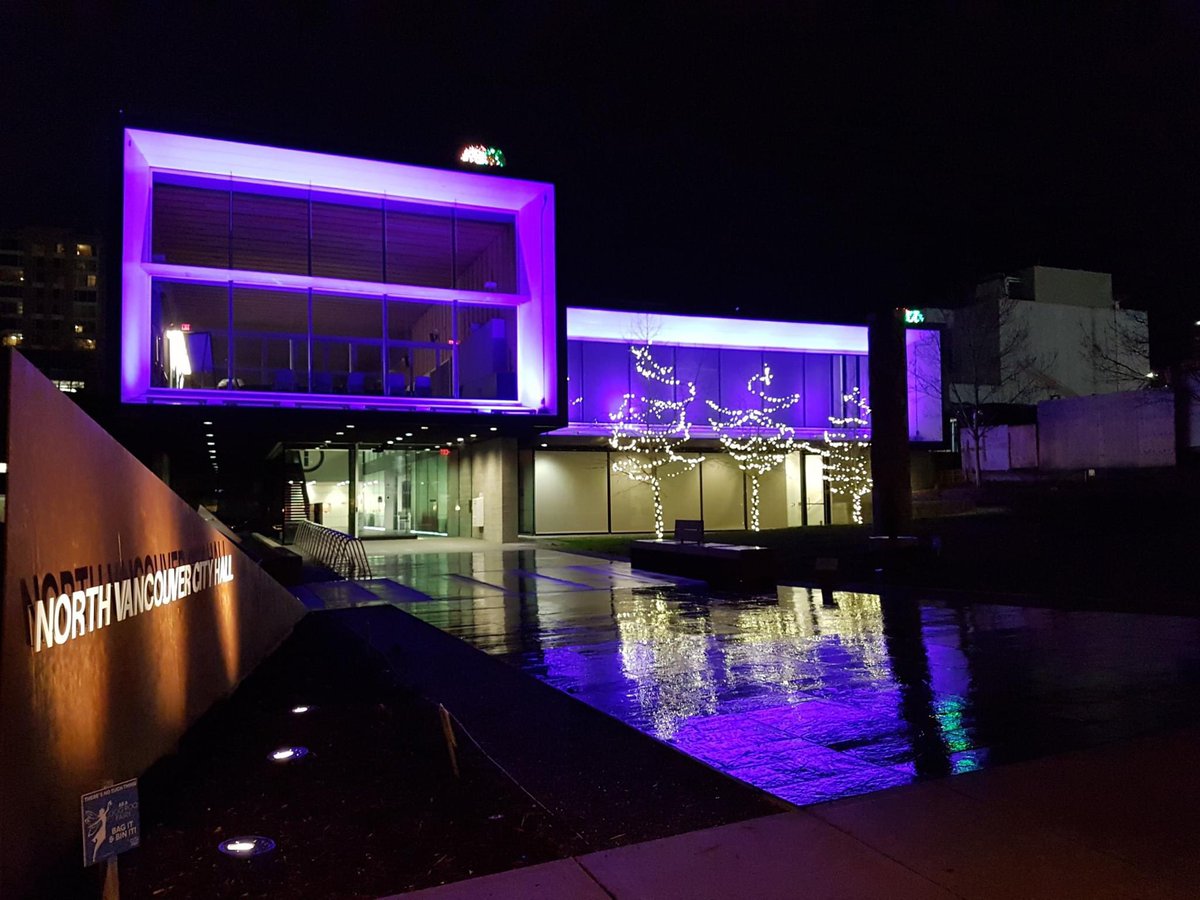 Thank You to my friends <a href="/CityOfNorthVan/">City of North Vancouver</a> Mayor <a href="/LindaCBuchanan/">Mayor Linda Buchanan</a> &amp; Councillor <a href="/tonyvalente_ca/">Councillor Tony Valente</a> for wearing purple &amp; raising awareness for PEDAW! I really appreciate your continued support &amp; for lighting up City Hall “purple” during the week. #showyourpurple #purple4pedaw 📸 by CNV