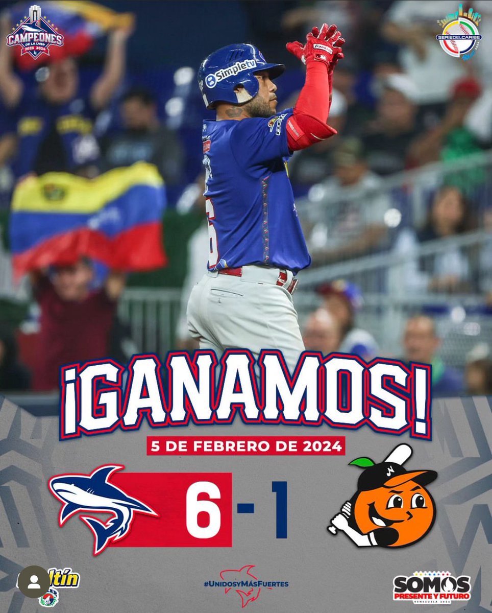 Hoy ganamos Venezuela 🇻🇪 🦈 Voy a ti! Tiburones PA ENCIMA @tiburones_net @beisboldecaribe