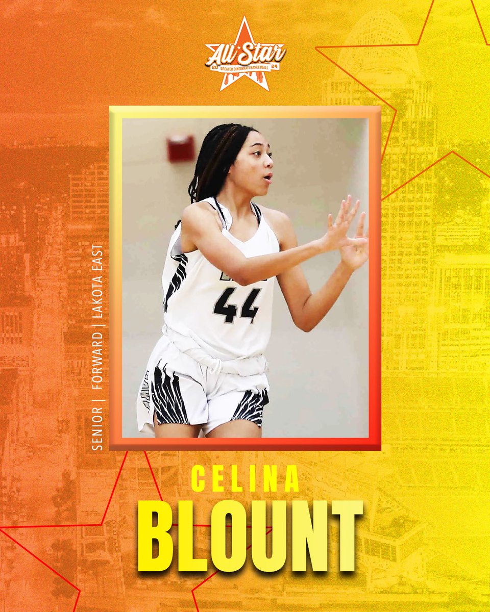 GCBGirlsLeague's tweet photo. SENIOR ALL-STAR ⭐️💫

Celina Blount, a 6’2 Forward from Lakota East, will play in the first annual GCB Senior All-Star Game! The senior averages 10.3 points and 2.7 blocks per game and is committed to play at the College of Charleston!

@Celinablount 

#GCB | #GCBAllStar https://t.co/Y1Ci3WKGh4