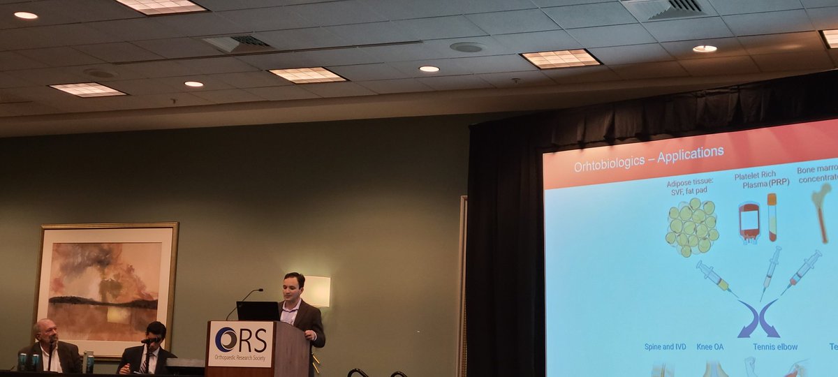 <a href="/SheynDim/">Dmitriy Sheyn</a> PI of the <a href="/SheynLab/">Sheyn Lab</a> nailing it in the Advancing the understanding of commonly used orthobiologic products session. An excellent overview on the different Orthobiologics and the challenges in their use.