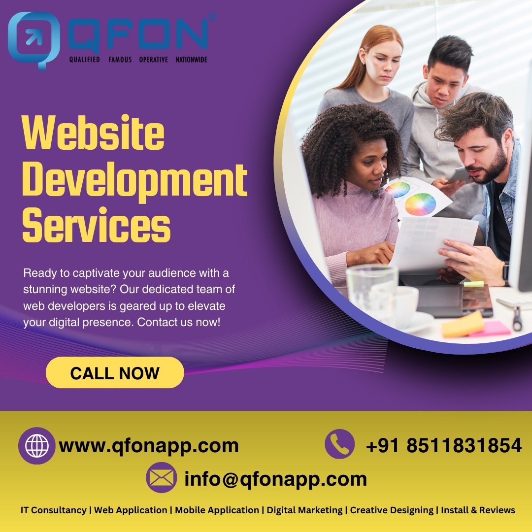 qfonapp's tweet image. Our expert #websitedevelopmentservices are tailored to meet your unique needs and propel your brand to new heights of success.
📌Contact us today to:-
+91 8511831854, info@qfonapp.com
🌐 qfonapp.com
#customwebdevelopmentservices #ecommercewebdevelopment #qfonappltd