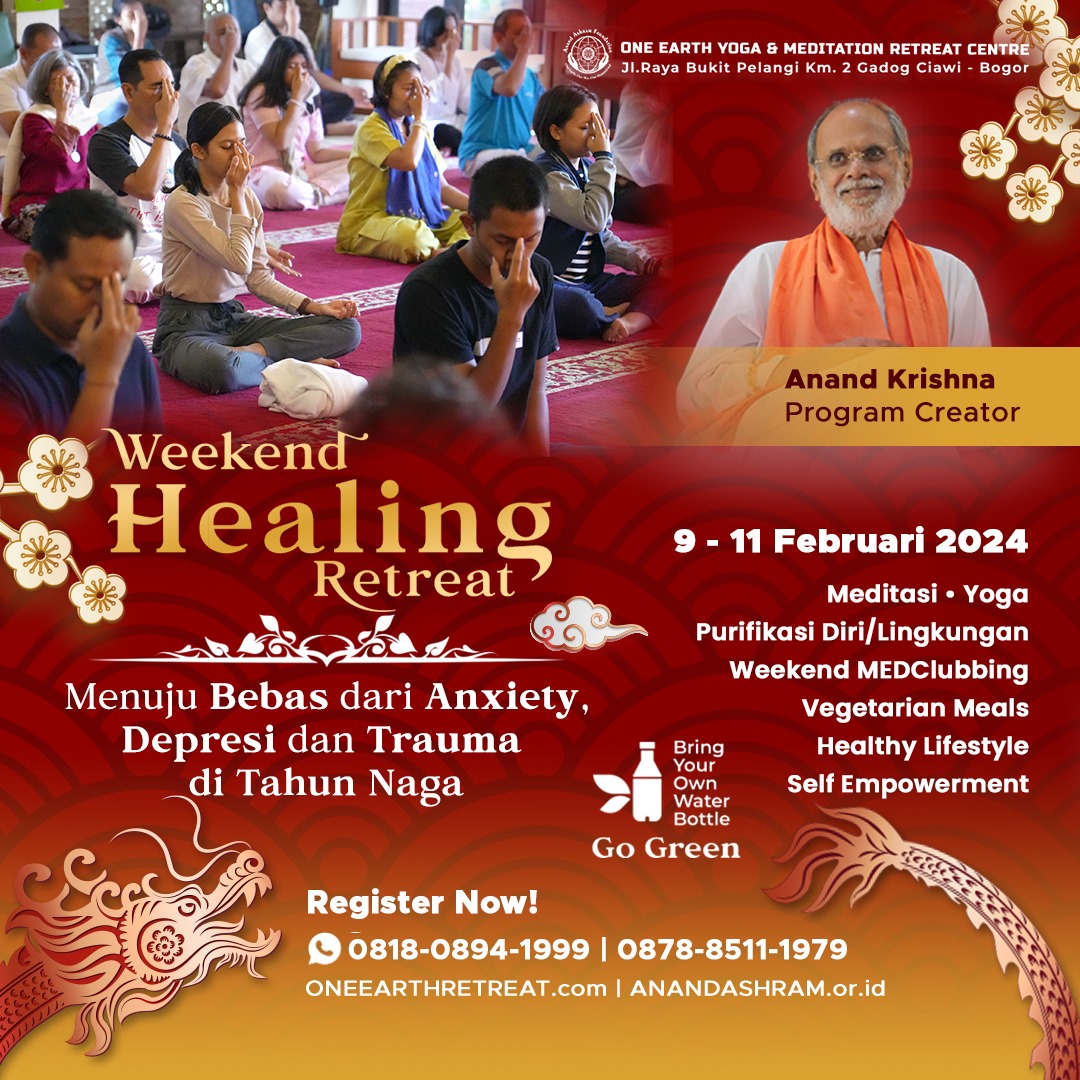 AnandAshram's tweet image. #TahunNaga: Bebas #Anxiety #Depresi #Trauma dg #WeekendHealingRetreat #Yoga #Meditasi 

🎖 34+ Tahun Pengalaman
☎️ 0818 0894 1999      
🌐 retreat.oneearthretreat.com

#Imlek #NagaKayu #SehatMental #SehatJiwa #WellnessIndonesia #PolaHidupSehat #Germas #MeditasiBogor #YogaBogor #Bogor