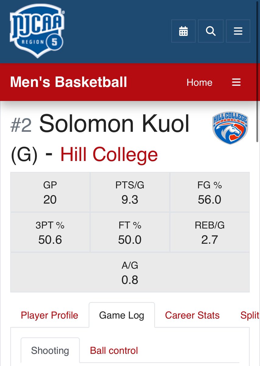 RedRoo_Sports's tweet photo. 6’7 Athletic shooting Guard Solomon Kuol put up 21 Pts on 7-8 shooting (6-6 3PM) this past weekend

Solo is shooting 50% from 3. 2nd in region 5 (Njcaa)

@solomonydhot Kuol is a sophomore with 2 years to play after this season.
@JucoRecruiting @JUCOadvocate 

📈 #Workshows https://t.co/TvDSTkbyjC