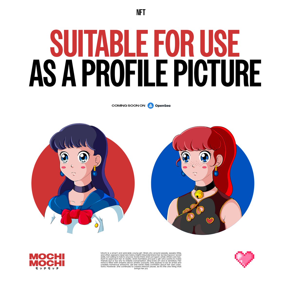 CHARACTER - MOCHI MOCHI (2024)
(NFT) Platform : Opensea 
.
coming soon 
✍🏻✨