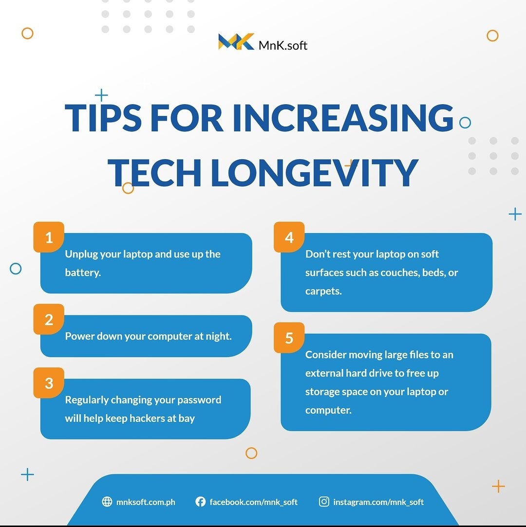 MnkSoft's tweet image. 🔒 Boost your tech&apos;s lifespan with these quick tips! 💻 

#TechLongevity #ProTips #TipsTuesday #TechTips
