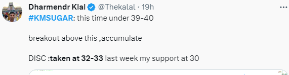 TrendTrader85's tweet image. hope you enjoyed move in #KMSUGAR 39 from 32
big breakout expected above 40
