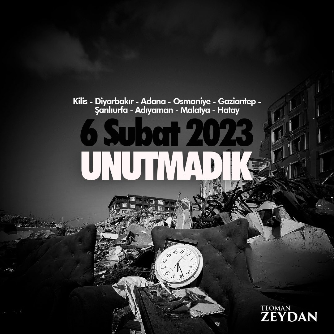 #6Şubat2023 tarihinde ülkemizi vuran asrın felaketinin birinci yıl dönümünde, hayatını kaybeden tüm vatandaşlarımızı rahmetle anıyorum.

Bu acı dolu yıldönümünde, depremin yarattığı yıkımın derin üzüntüsünü bir kez daha hissediyoruz. Kaybettiğimiz canları rahmetle anıyor,