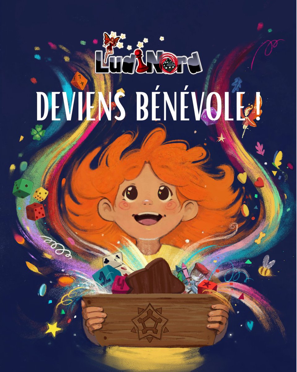 Tu as toujours rêvé de découvrir les coulisses du Festival LudiNord et de faire partie intégrante de son succès ? Alors n’attends plus et rejoins l’aventure !!
👉 Pour t'inscrire c'est par ici : ludinord.fr/740-Etre-benev… 
#ludinord2024