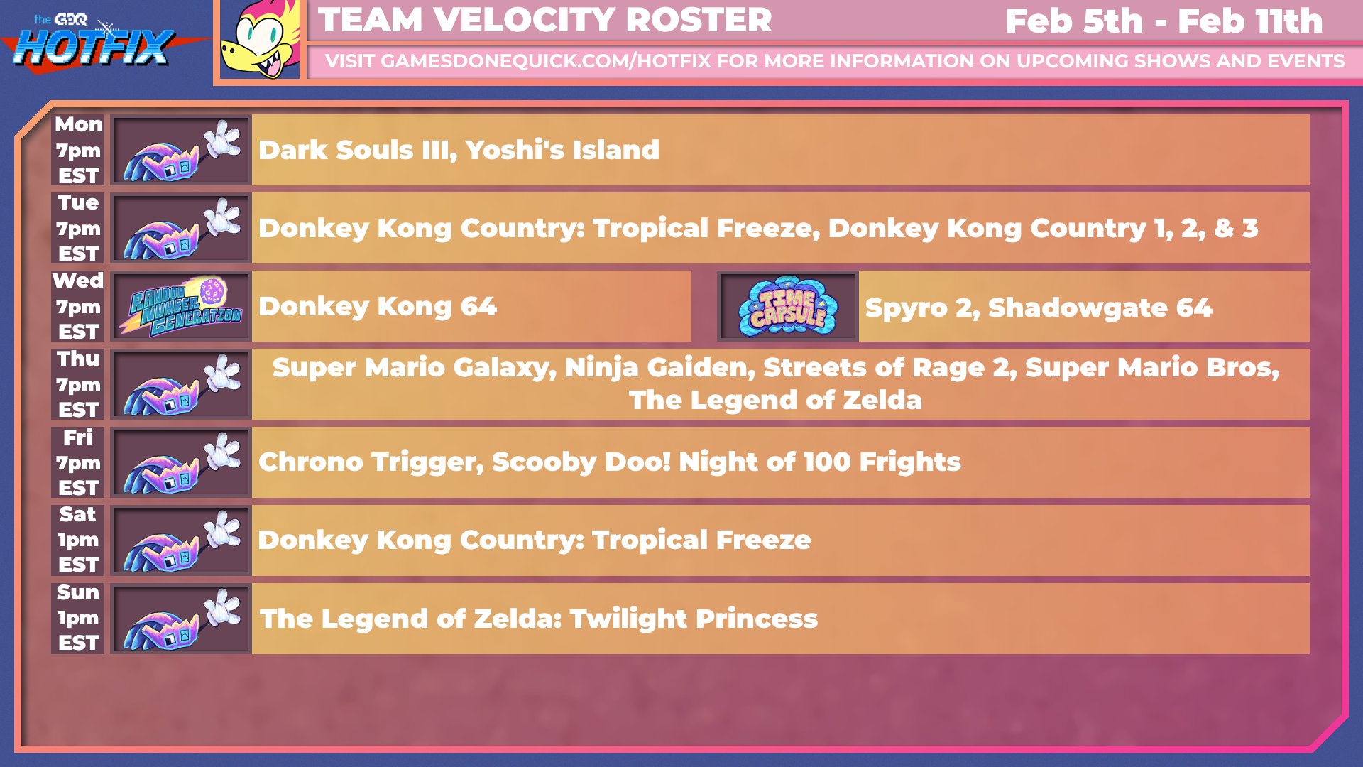 Gdq Schedule 2024 patti sharity