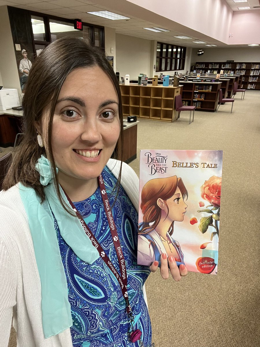 Disney duo day for spirit week was the best! The library got help from Belle and Mrs. Potts! @BeckJHLibrary @BeckJuniorHigh #connectatbeck #katylibrarians