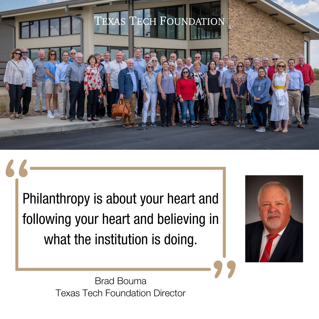 We would like to wish Texas Tech Foundation member, Brad Bouma a happy birthday!  

Bouma is highly involved with the Texas Tech University System and he is an exemplary example of the brand that TTUS has established – one that inspires people to give back to their community.