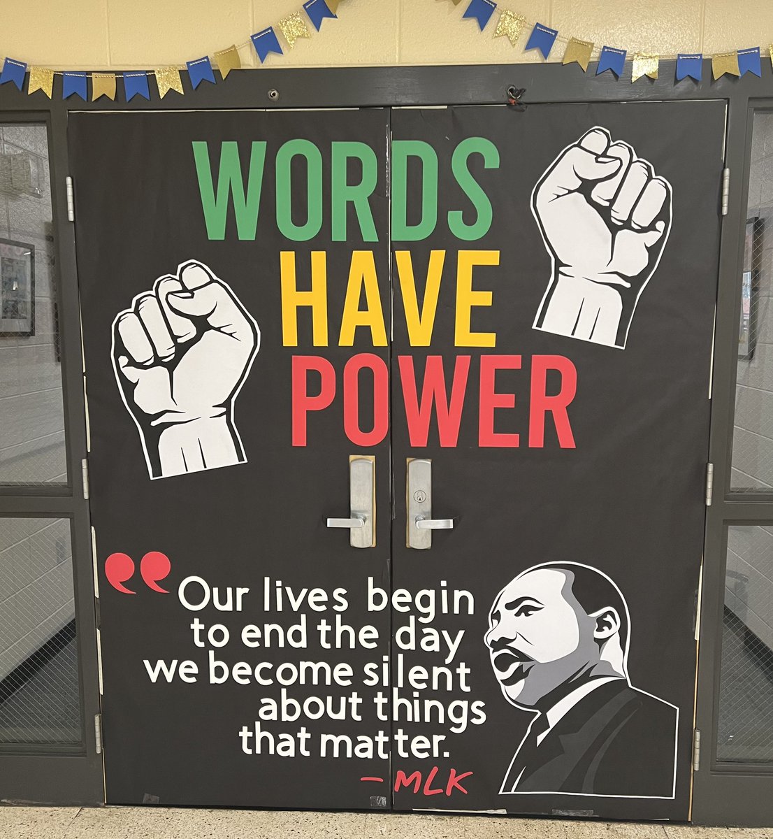 Celebrating Black History Month! 🖤❤️💛💚 #wordshavepower #blackhistorymonth #highschoollibrary #cobblms @McEachernHigh @ccalms @glma