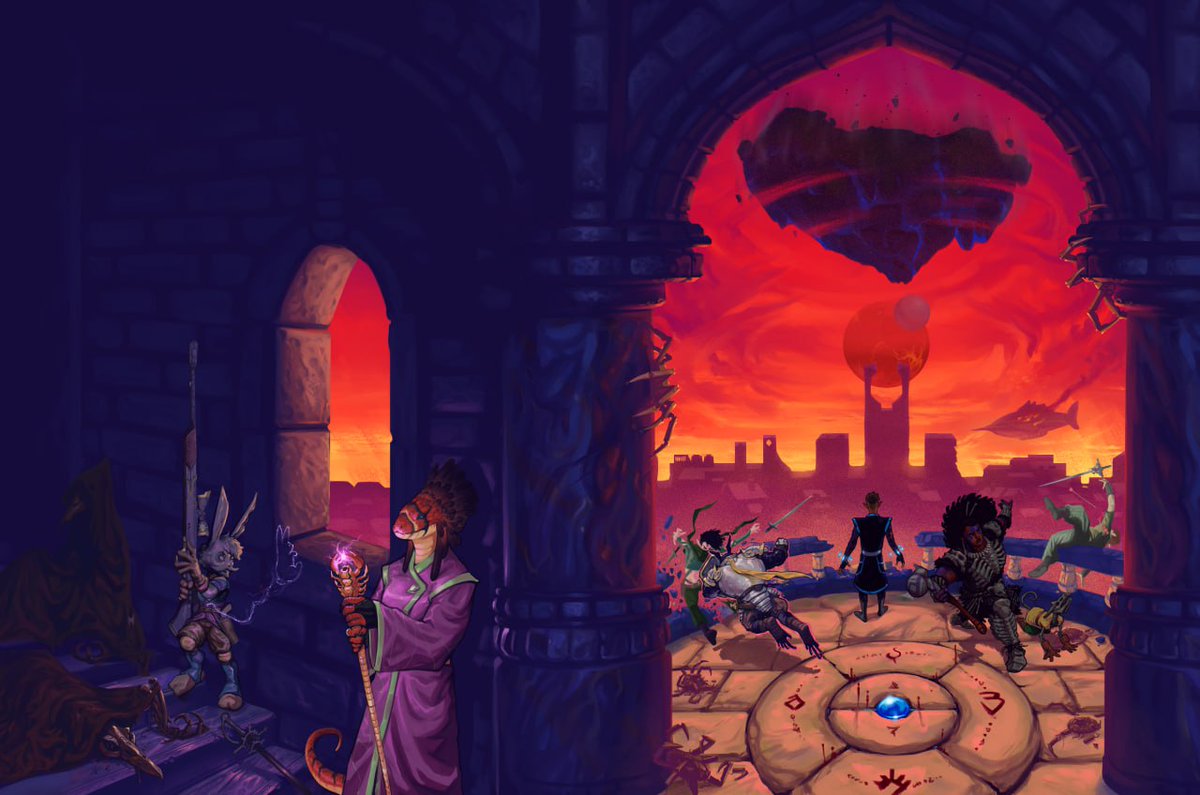 CapyCatGames's tweet photo. Contemple!

A versão final da capa de Skyfall RPG feita por @cirino_art! E olha, ela tá cheia de easter eggs pra quem já acompanha o cenário! 

#skyfallrpg #rpg #rpgbrasil #rpgdemesa #art #rpgart https://t.co/6g1nXDNOlo